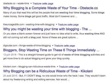 waste time bloggin